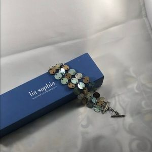 Lia Sophia Three Strand Reversible Bracelet NWT